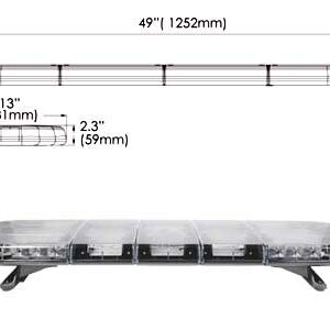 Axixtech LED vilkurpaneel, Legion Fit, 1245×331 mm, kollane, 12-24 V, 1603-154436 2