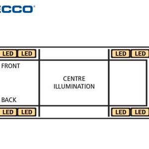 ECCO LED vilkurpaneel, 1070×280 mm, kollane, 12-24 V, 1603-165010 2