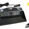 Axixtech LED klaasitagune vilkur, 235×40 mm, kollane, 12 V
