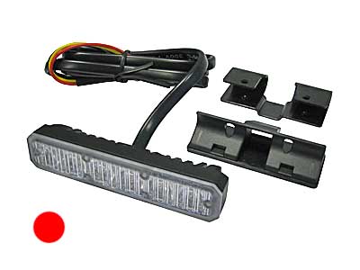 Axixtech LED märgutuli, MS6, 107×24 mm, punane, 12-24 V