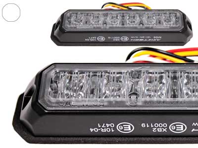 Axixtech LED märgutuli, MS6, 128×28 mm, valge, 11-30 V