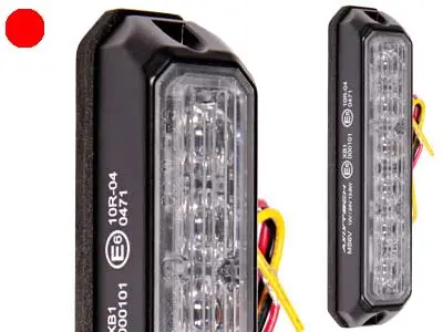 Axixtech LED märgutuli, MS6V, ECE-R65, 128×28 mm, punane, 11-30 V