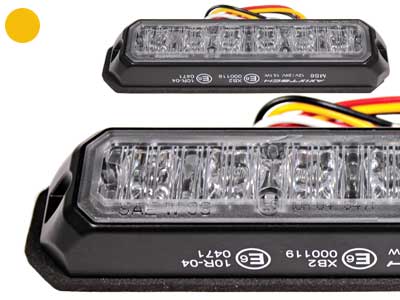 Axixtech LED märgutuli, MS6, 128×28 mm, kollane, 11-30 V