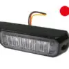 Axixtech LED märgutuli, MS3, 86×27 mm, punane, 12-24 V