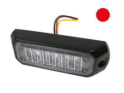 Axixtech LED märgutuli, MS3, 86×27 mm, punane, 12-24 V