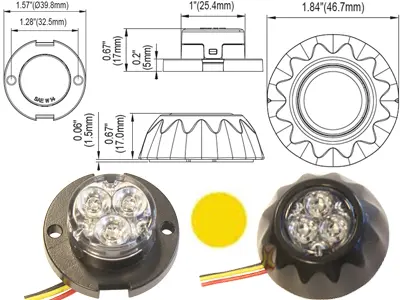 Axixtech LED märgutuli, 47×17 mm
