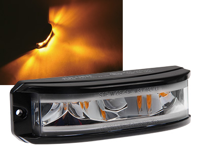Axixtech LED märgutuli, OE09, 128×38 mm, kollane, 12-24 V