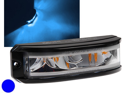 Axixtech LED märgutuli, OE09, 128×38 mm, sinine, 12-24 V