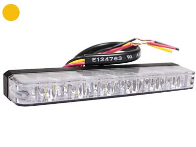 Axixtech LED märgutuli, ES6, 129×16 mm, kollane, 12-24 V
