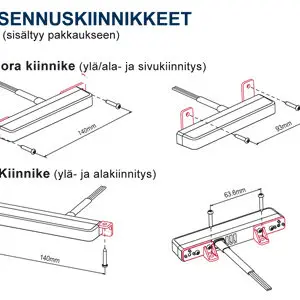 Axixtech LED märgutuli, ES6, 129×16 mm, kollane, 12-24 V 4