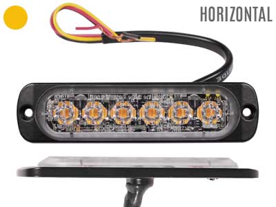 Axixtech LED märgutuli, ST6, 112×28 mm, kollane, 12-24 V, 1603-300583
