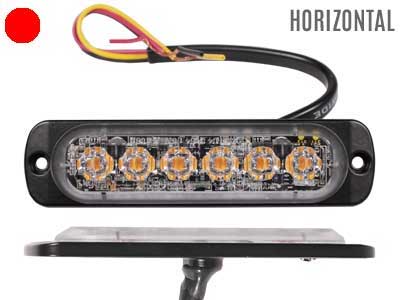 Axixtech LED märgutuli, ST6, 112×28 mm, punane, 12-24 V, 1603-300585