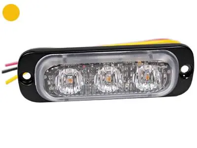 Axixtech LED märgutuli, superõhuke, ST3, 86×27 mm, kollane, 12-24 V