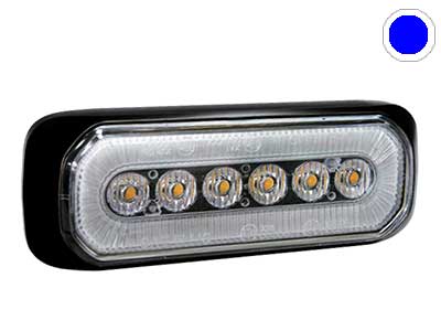 Axixtech LED märgutuli, HB6, 132×50 mm, sinine, 12-24 V, 1603-300599