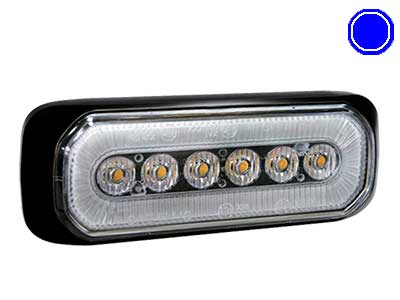 Axixtech LED märgutuli, HB6, 132×50 mm, sinine, 12-24 V, 1603-300600