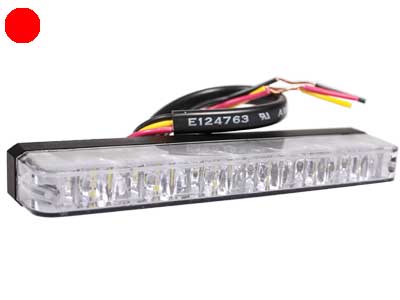 Axixtech LED märgutuli, ES6, 129×16 mm, punane, 12-24 V
