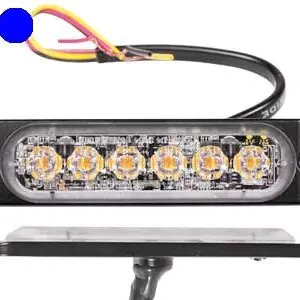 Axixtech LED märgutuli, ST6, 112×28 mm, kollane-sinine, 12-24 V