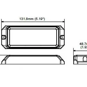 Axixtech LED märgutuli, MS26, 132×49 mm, valge, 11-30 V 3