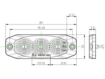 LED Autolamps LED märgutuli, ECE R65 3