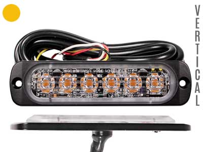 Axixtech LED märgutuli, ST6, 112×28 mm, kollane, 12-24 V, 1603-300653