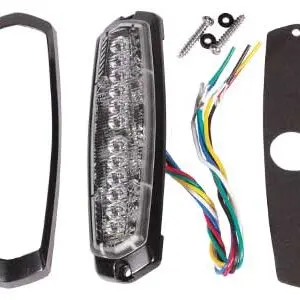 Axixtech LED märgutuli, kahevärviline, SM6-D, 137×42 mm, sinine-punane, 12-24 V 3