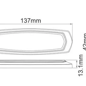 Axixtech LED märgutuli, kahevärviline, SM6-D, 137×42 mm, punane, 12-24 V, 1603-300662 2