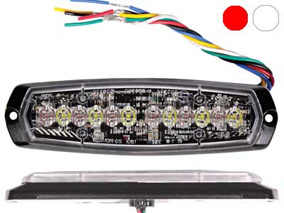 Axixtech LED märgutuli, kahevärviline, SM6-D, 137×42 mm, punane, 12-24 V, 1603-300664