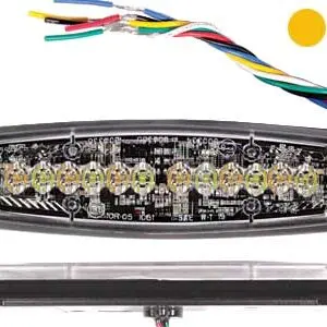 Axixtech LED märgutuli, kahevärviline, SM6-D, 137×42 mm, kollane, 12-24 V