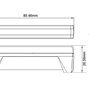 Axixtech LED märgutuli, ED6, 86×13 mm, kollane, 12-24 V, 1603-300686 2