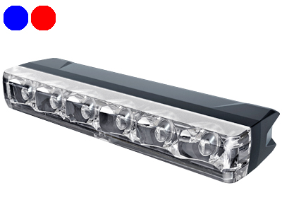 Axixtech LED märgutuli, ED6, 86×13 mm, sinine-punane, 12-24 V