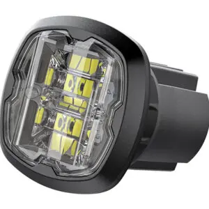 Axixtech LED-hoiatustuli Lai nurk, CR06-W, 37×37 mm, sinine, 12-24 V