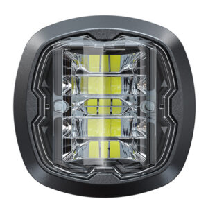 Axixtech LED-hoiatustuli Lai nurk, CR06-W, 37×37 mm, sinine, 12-24 V 2