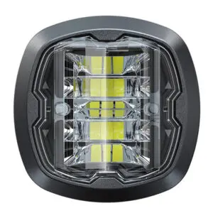 Axixtech LED-hoiatustuli Lai nurk, CR06-W, 37×37 mm, sinine, 12-24 V 2