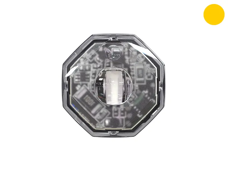 Axixtech LED märgutuli, OF01, 22×22 mm, kollane, 12-24 V