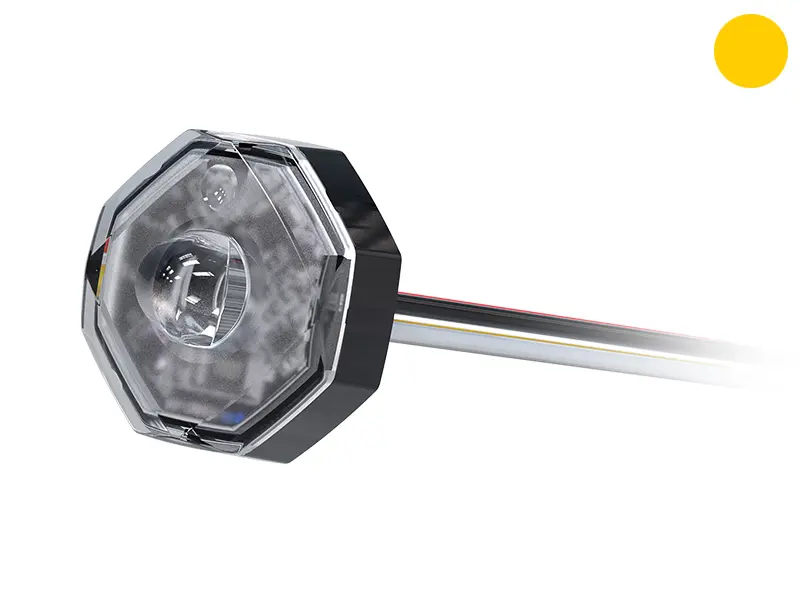 Axixtech LED märgutuli, OF01, 22×22 mm, kollane, 12-24 V 2