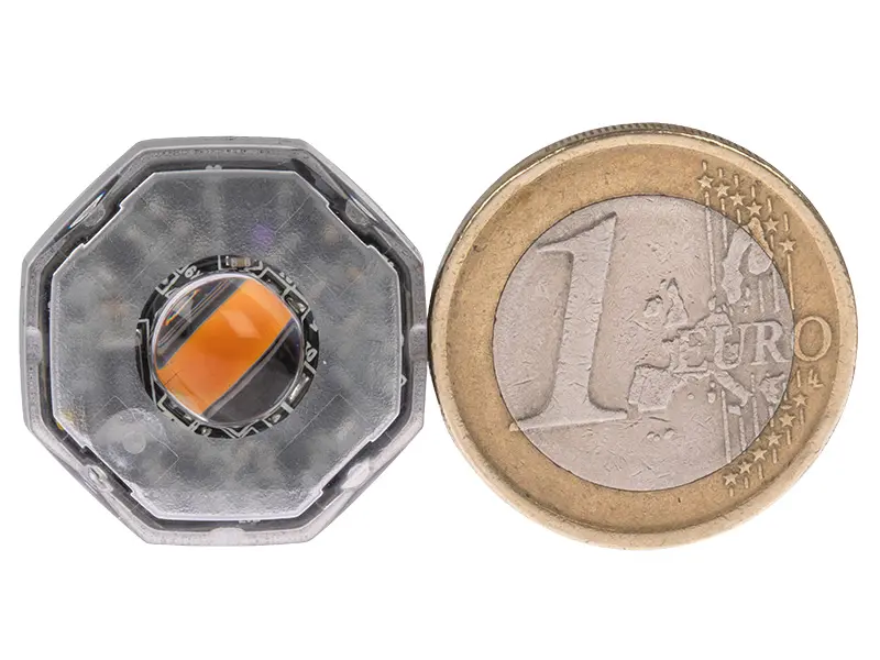 Axixtech LED märgutuli, OF01, 22×22 mm, kollane, 12-24 V 5