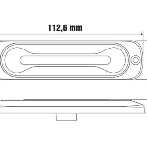 OPTIBEAM Dark Phantom SX6, 113×28 mm, sinine, 12-24 V 5