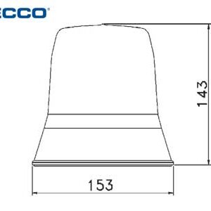 ECCO LED vilkur, 143×153 mm 2