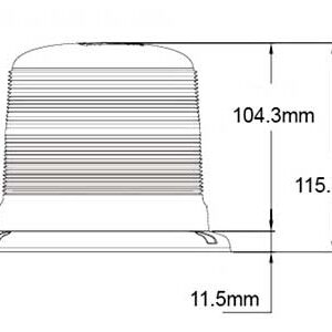 Axixtech LED vilkur, kahevärviline, B18 2