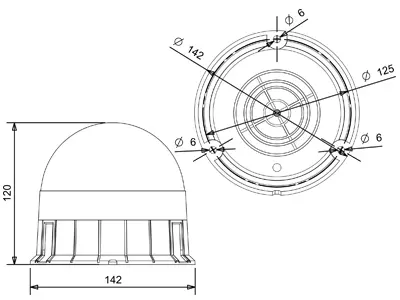 LED vilkur, 142×125 mm 2