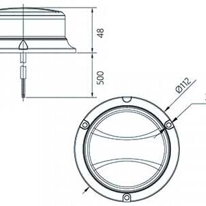 LED vilkur, 112×48 mm 2