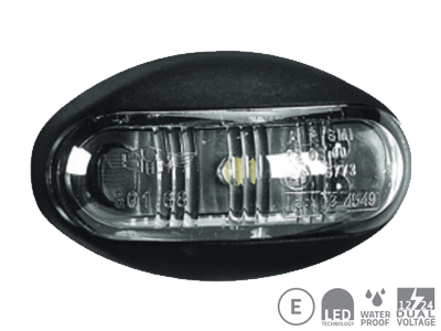SIM LED ääretuli, 59×36 mm, valge, 12-24 V