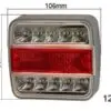 Autoline LED tagatuli, 106×98 mm