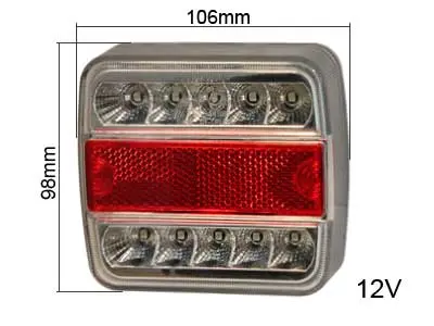 Autoline LED tagatuli, 106×98 mm