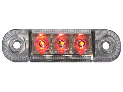 WAS LED ääretuli, 84×24 mm, punane, 12-24 V