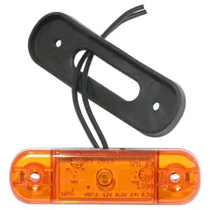 WAS LED ääretuli, 84×24 mm, kollane, 12-24 V