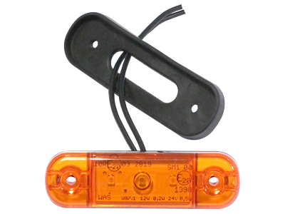 WAS LED ääretuli, 84×24 mm, kollane, 12-24 V
