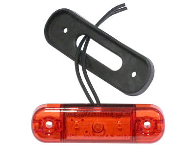 WAS LED ääretuli, 84×24 mm, punane, 12-24 V, 1606-27755