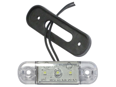 WAS LED ääretuli, 84×24 mm, valge, 12-24 V