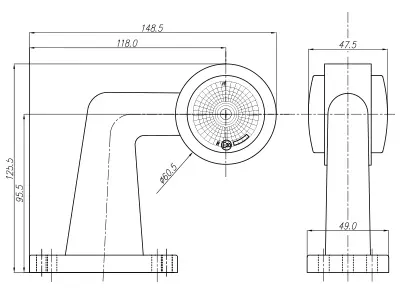 WAS LED ääretuli, parem, 126×149 mm 2